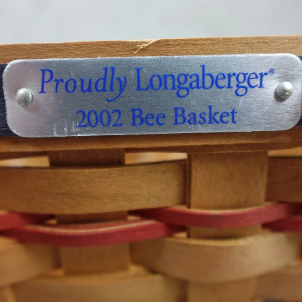 Longaberger 2002 Proudly Longaberger Bee Basket Patriotic Red Blue Stars